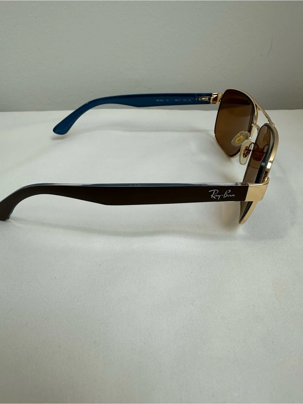 Ray-Ban Gold Frame Aviators with Gradient brown prescription Lens Sunglasses